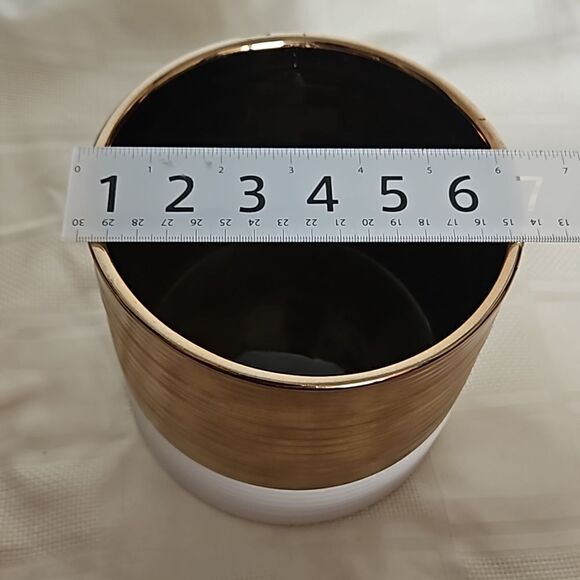 Ceramic Vase Rose Gold/ White 7×7 - Picture 8 of 16